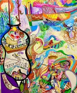 Harmony:  Odette's and Vincent's First Stained Glass Kiss - Price Upon Request
