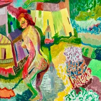 A Natural Beautiful Nude Wandering at Karlstein Castle-1481